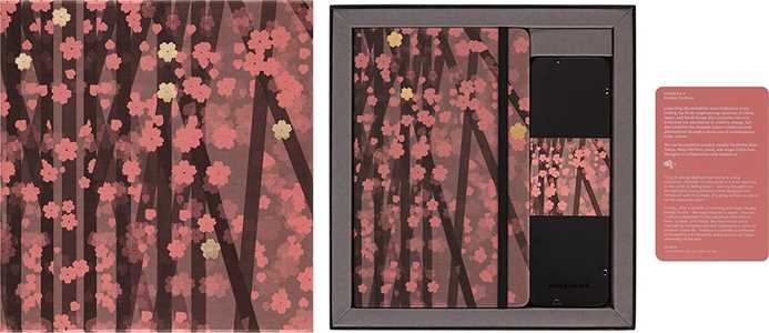 Cartoleria Bundle cofanetto Taccuino Moleskine Sakura, a pagine bianche, large, limited edition - 13 x 21 cm + Set 5 matite colorate Moleskine