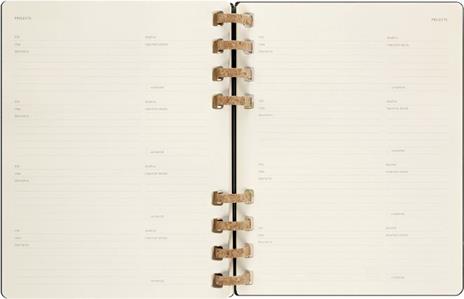 Planner accademico mensile orizzontale Moleskine 2024, 12 mesi, XL, copertina rigida, Nero - 20,4 x 25,2 cm - 12