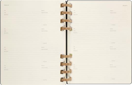 Planner accademico mensile orizzontale Moleskine 2024, 12 mesi, XL, copertina rigida, Nero - 20,4 x 25,2 cm - 12