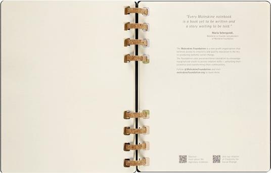 Planner accademico mensile orizzontale Moleskine 2024, 12 mesi, XL, copertina rigida, Nero - 20,4 x 25,2 cm - 13
