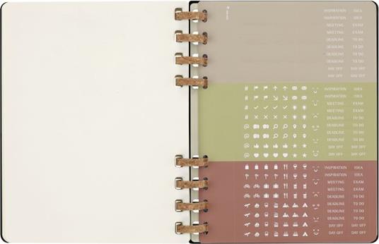 Planner accademico mensile orizzontale Moleskine 2024, 12 mesi, XL, copertina rigida, Nero - 20,4 x 25,2 cm - 14