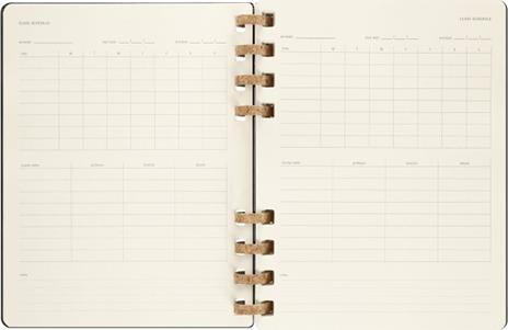 Planner accademico mensile orizzontale Moleskine 2024, 12 mesi, XL, copertina rigida, Nero - 20,4 x 25,2 cm - 5
