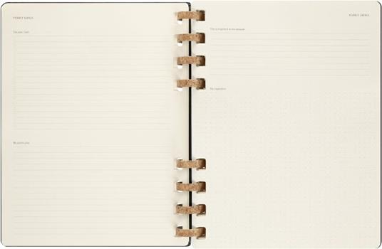 Planner accademico mensile orizzontale Moleskine 2024, 12 mesi, XL, copertina rigida, Nero - 20,4 x 25,2 cm - 6