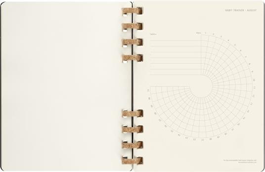 Planner accademico mensile orizzontale Moleskine 2024, 12 mesi, XL, copertina rigida, Nero - 20,4 x 25,2 cm - 8