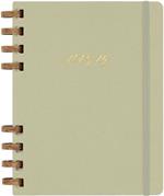 Planner accademico mensile orizzontale Moleskine 2024, 12 mesi, XL, copertina rigida, Kiwi - 20,4 x 25,2 cm