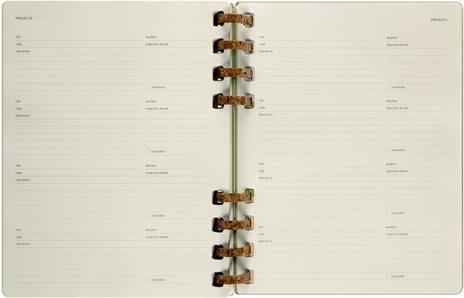 Planner accademico mensile orizzontale Moleskine 2024, 12 mesi, XL, copertina rigida, Kiwi - 20,4 x 25,2 cm - 12