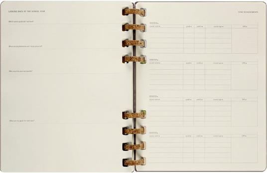 Planner accademico mensile orizzontale Moleskine 2024, 12 mesi, XL, copertina rigida, Mandorla - 20,4 x 25,2 cm - 11