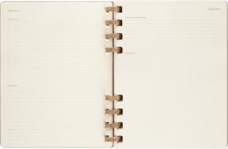 Planner accademico mensile orizzontale Moleskine 2024, 12 mesi, XL, copertina rigida, Mandorla - 20,4 x 25,2 cm - 6