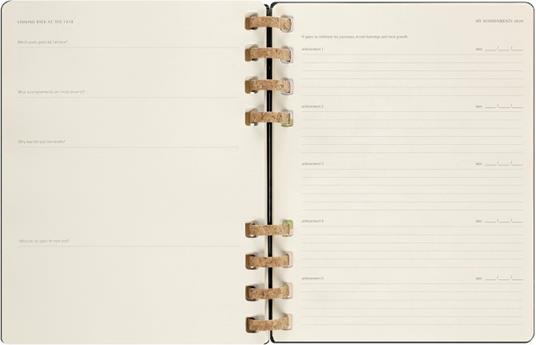Planner Spiral mensile orizzontale Moleskine 2024, 12 mesi, XL, copertina rigida, Nero - 20, 4 x 25, 2 cm - 11