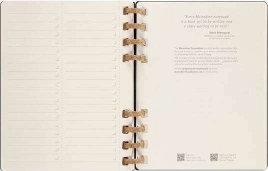 Planner Spiral mensile orizzontale Moleskine 2024, 12 mesi, XL, copertina rigida, Nero - 20, 4 x 25, 2 cm - 13