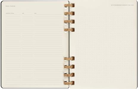 Planner Spiral mensile orizzontale Moleskine 2024, 12 mesi, XL, copertina rigida, Nero - 20, 4 x 25, 2 cm - 5