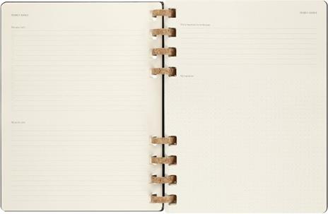 Planner Spiral mensile orizzontale Moleskine 2024, 12 mesi, XL, copertina rigida, Nero - 20, 4 x 25, 2 cm - 6