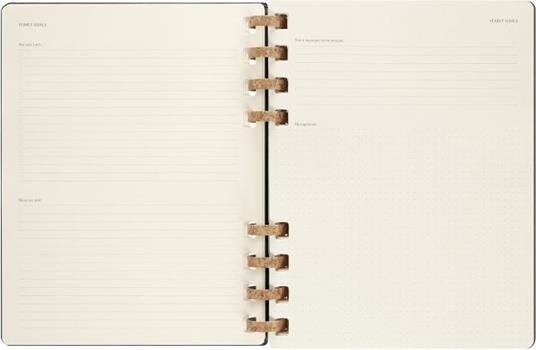 Planner Spiral mensile orizzontale Moleskine 2024, 12 mesi, XL, copertina rigida, Nero - 20, 4 x 25, 2 cm - 6