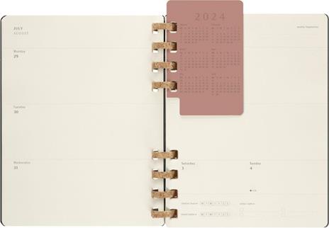 Planner Spiral mensile orizzontale Moleskine 2024, 12 mesi, XL, copertina rigida, Nero - 20, 4 x 25, 2 cm - 10