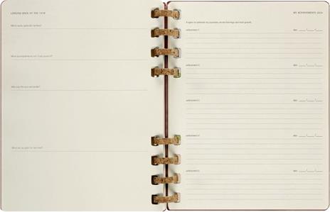 Planner Spiral Moleskine mensile orizzontale 2024, 12 mesi, XL, copertina rigida, Mandorla - 20, 4 x 25, 2 cm - 11