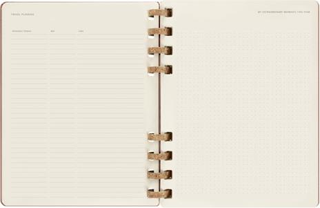 Planner Spiral Moleskine mensile orizzontale 2024, 12 mesi, XL, copertina rigida, Mandorla - 20, 4 x 25, 2 cm - 5