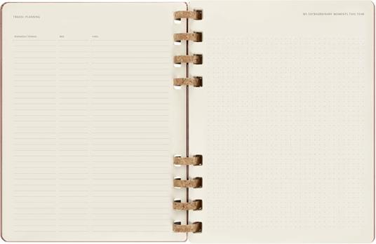Planner Spiral Moleskine mensile orizzontale 2024, 12 mesi, XL, copertina rigida, Mandorla - 20, 4 x 25, 2 cm - 5