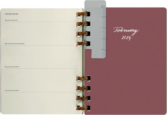 Planner Spiral Moleskine mensile orizzontale 2024, 12 mesi, XL, copertina rigida, Mandorla - 20, 4 x 25, 2 cm - 7