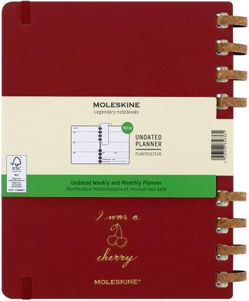 Planner Spiral Moleskine non datata 2024, 12 mesi, XL, copertina rigida, Rosso ciliegia - 20, 4 x 25, 2 cm - 16