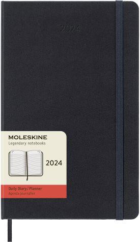 Agenda Moleskine giornaliera 2024, 12 mesi, Large, copertina rigida, Blu zaffiro - 13 x 21 cm - 7