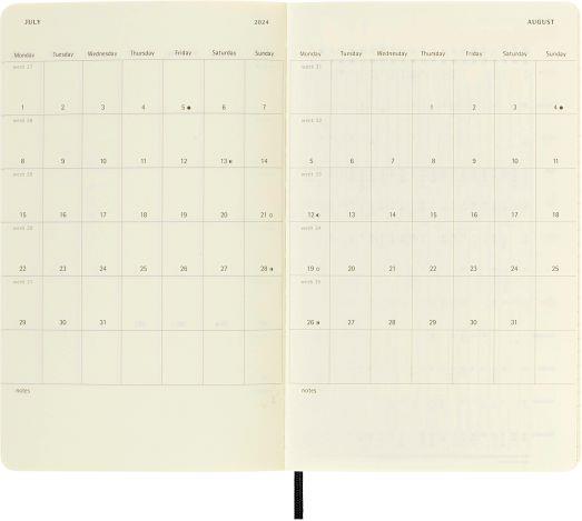 Agenda Moleskine giornaliera 2024, 12 mesi, Large, copertina morbida, Blu zaffiro - 13 x 21 cm - 4