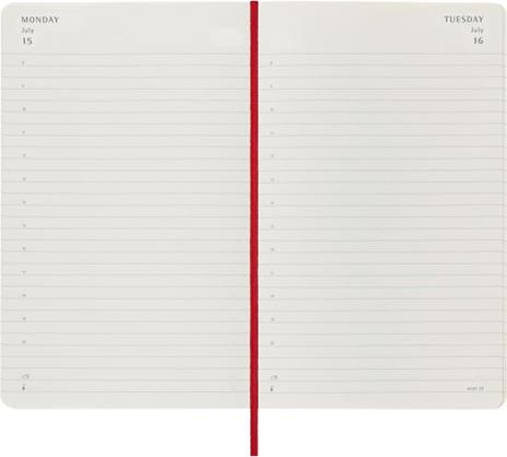 Agenda Moleskine giornaliera 2024, 12 mesi, Large, copertina morbida, Rosso scarlatto - 13 x 21 cm - 3