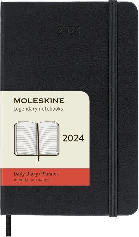 Agenda Moleskine giornaliera 2024, 12 mesi, Pocket, copertina rigida, Blu zaffiro - 9 x 14 cm - 7