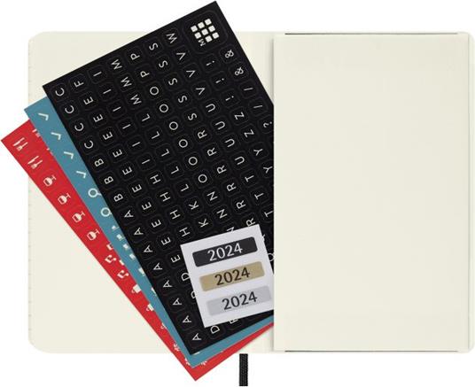 Agenda Moleskine mensile 2024, 12 mesi, XL, copertina morbida, Nero - 19 x  25 cm - Moleskine - Cartoleria e scuola