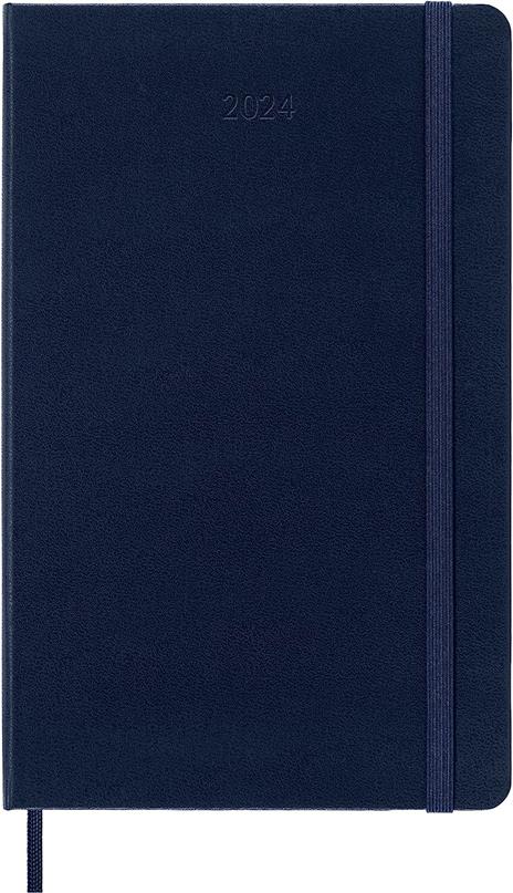 Agenda Moleskine settimanale 2024, 12 mesi, Large, copertina rigida, Blu zaffiro - 13 x 21 cm - 2