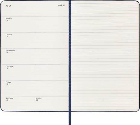Agenda Moleskine settimanale 2024, 12 mesi, Large, copertina rigida, Blu zaffiro - 13 x 21 cm - 4