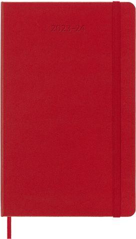 Agenda accademica settimanale Moleskine 2024, 18 mesi, Large, copertina rigida, Rosso scarlatto - 13 x 21 cm