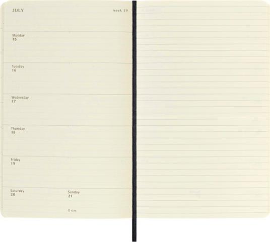 Agenda accademica settimanale Moleskine 2024, 18 mesi, Large, copertina morbida, Blu zaffiro - 13 x 21 cm - 3