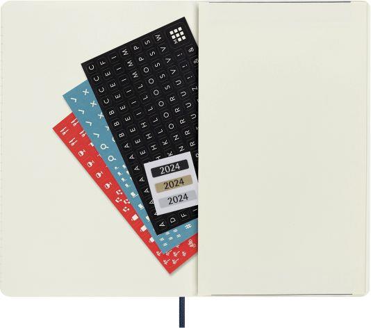 Agenda accademica settimanale Moleskine 2024, 18 mesi, Large, copertina morbida, Blu zaffiro - 13 x 21 cm - 5