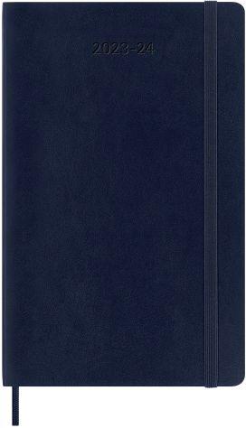 Agenda accademica settimanale Moleskine 2024, 18 mesi, Large, copertina morbida, Blu zaffiro - 13 x 21 cm