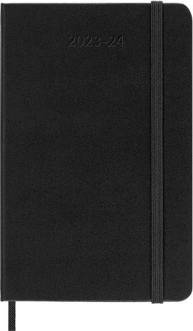 Agenda accademica settimanale Moleskine 2024, 18 mesi, Pocket, copertina rigida, Nero - 9 x 14 cm
