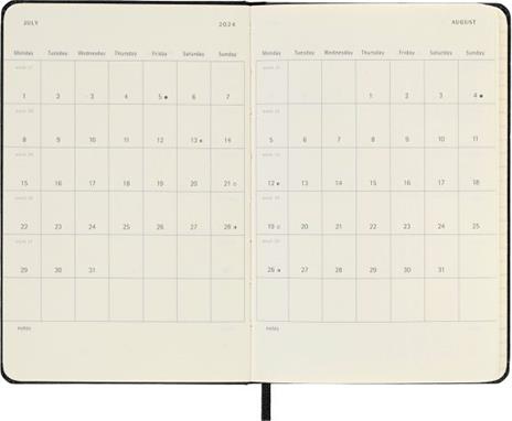 Agenda accademica settimanale Moleskine 2024, 18 mesi, Pocket, copertina rigida, Nero - 9 x 14 cm - 4