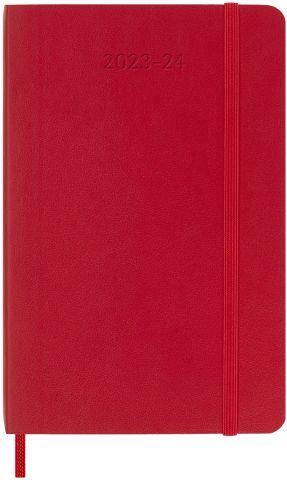 Agenda accademica settimanale Moleskine 2024, 18 mesi, Pocket, copertina morbida, Rosso scarlatto - 9 x 14 cm