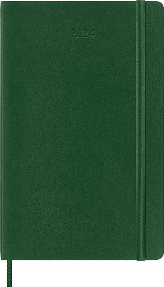Agenda Moleskine settimanale 2024, 12 mesi, Large, copertina morbida, Verde mirto - 13 x 21 cm - 2