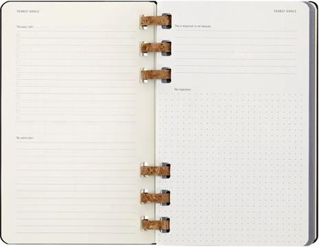 Planner Spiral Moleskine mensile orizzontale 2024, 12 mesi, Large, copertina rigida, Nero - 15 x 21 cm - 6