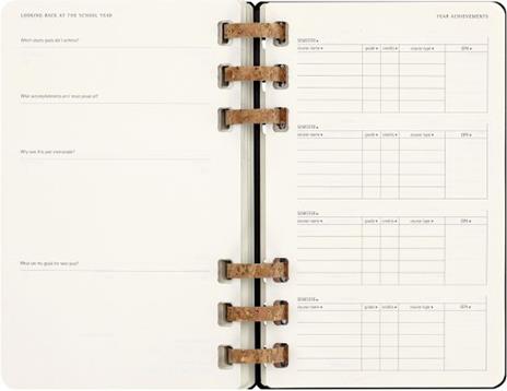 Planner accademico mensile orizzontale Moleskine 2024, 12 mesi, Large, copertina rigida, Nero - 15 x 21 cm - 11