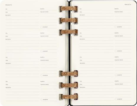 Planner accademico mensile orizzontale Moleskine 2024, 12 mesi, Large, copertina rigida, Nero - 15 x 21 cm - 12