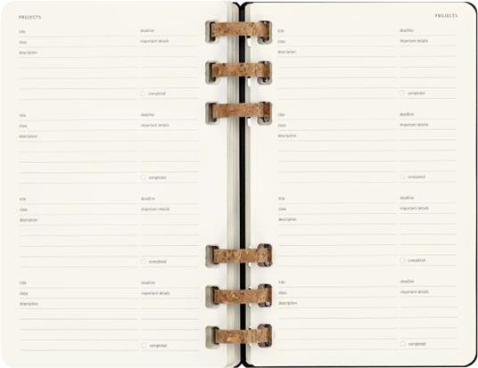 Planner accademico mensile orizzontale Moleskine 2024, 12 mesi, Large, copertina rigida, Nero - 15 x 21 cm - 12