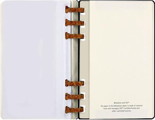 Planner accademico mensile orizzontale Moleskine 2024, 12 mesi, Large, copertina rigida, Nero - 15 x 21 cm - 15