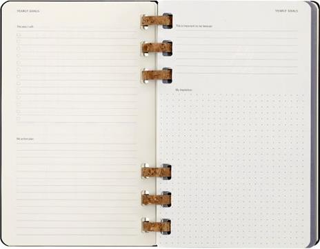 Planner accademico mensile orizzontale Moleskine 2024, 12 mesi, Large, copertina rigida, Nero - 15 x 21 cm - 6