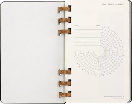 Planner accademico mensile orizzontale Moleskine 2024, 12 mesi, Large, copertina rigida, Nero - 15 x 21 cm - 8