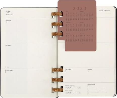 Planner accademico mensile orizzontale Moleskine 2024, 12 mesi, Large, copertina rigida, Nero - 15 x 21 cm - 10