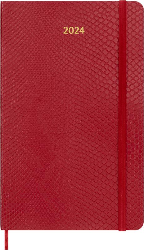 Agenda Moleskine Precious & Ethical settimanale 2024, 12 mesi, Large, copertina morbida, con scatola, Rosso - 13 x 21 cm