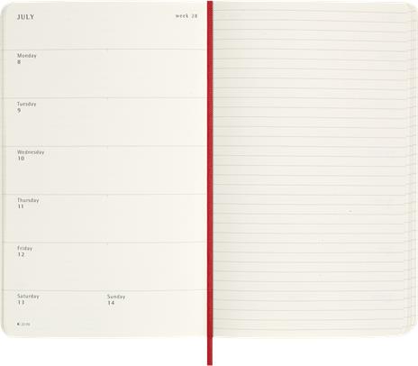 Agenda Moleskine Precious & Ethical settimanale 2024, 12 mesi, Large, copertina morbida, con scatola, Rosso - 13 x 21 cm - 3