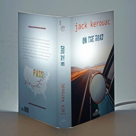 Lampada da tavolo, a forma di libro, Sulla strada - Jack Kerouac