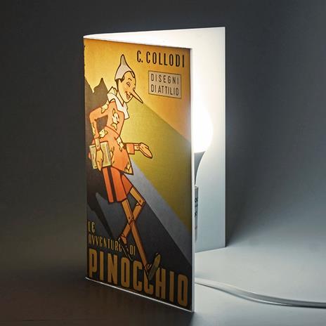 Lampada da tavolo, a forma di libro, Pinocchio - Carlo Collodi - 2